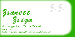 zsanett zsiga business card